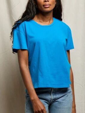 PerfectWhiteTee Harley Tshirt in Cobalt